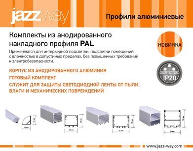 Комплекты из анодированного накладного профиля PAL