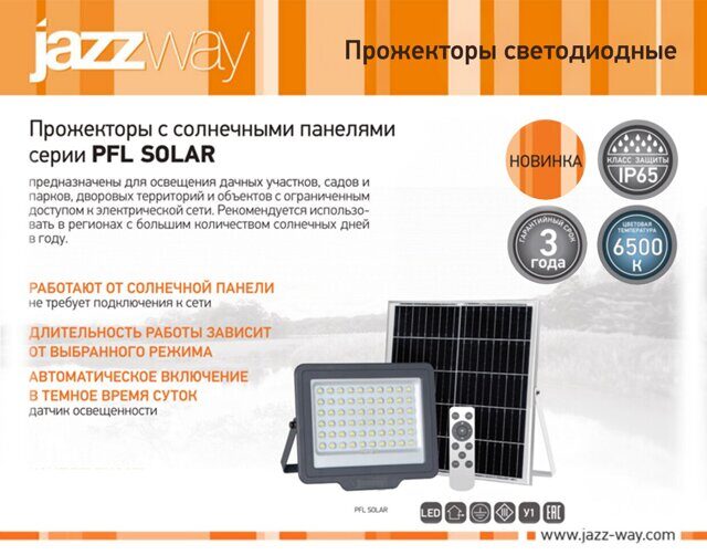 Прожекторы с солнечными панелями серии PFL SOLAR